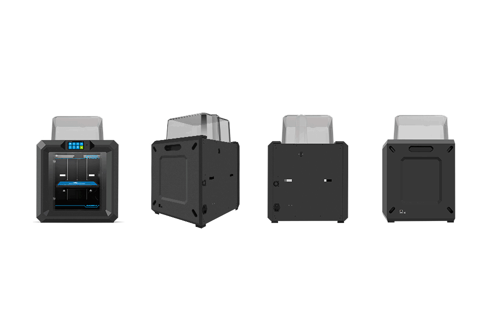 Zamknięta komora robocza Flashforge Guider II zapewniająca stabilną temperaturę