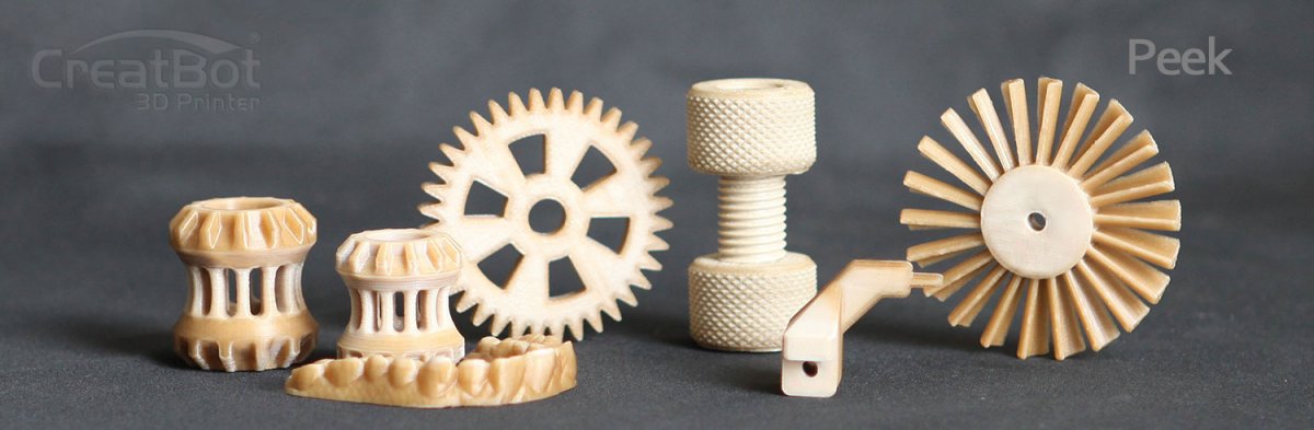 Zaawansowane wydruki z materiału PEEK wykonane na CreatBot F430