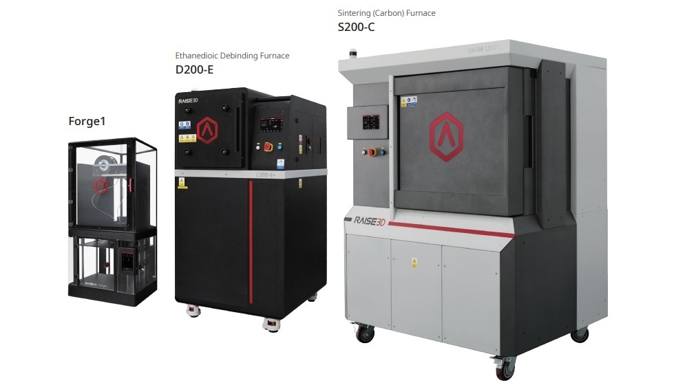 Pełny ekosystem Raise3D MetalFuse: Forge1, D200-E oraz S200-C