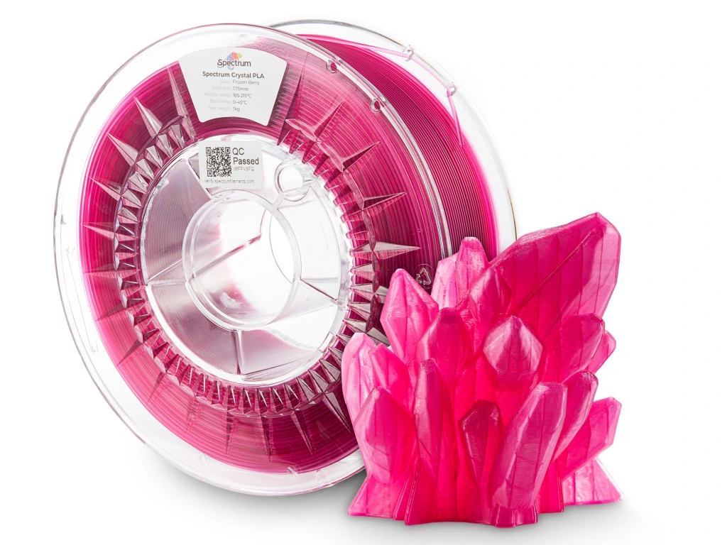 Efekt transparencji: Wydruk 3D z filamentu Spectrum PLA Crystal Frozen Berry