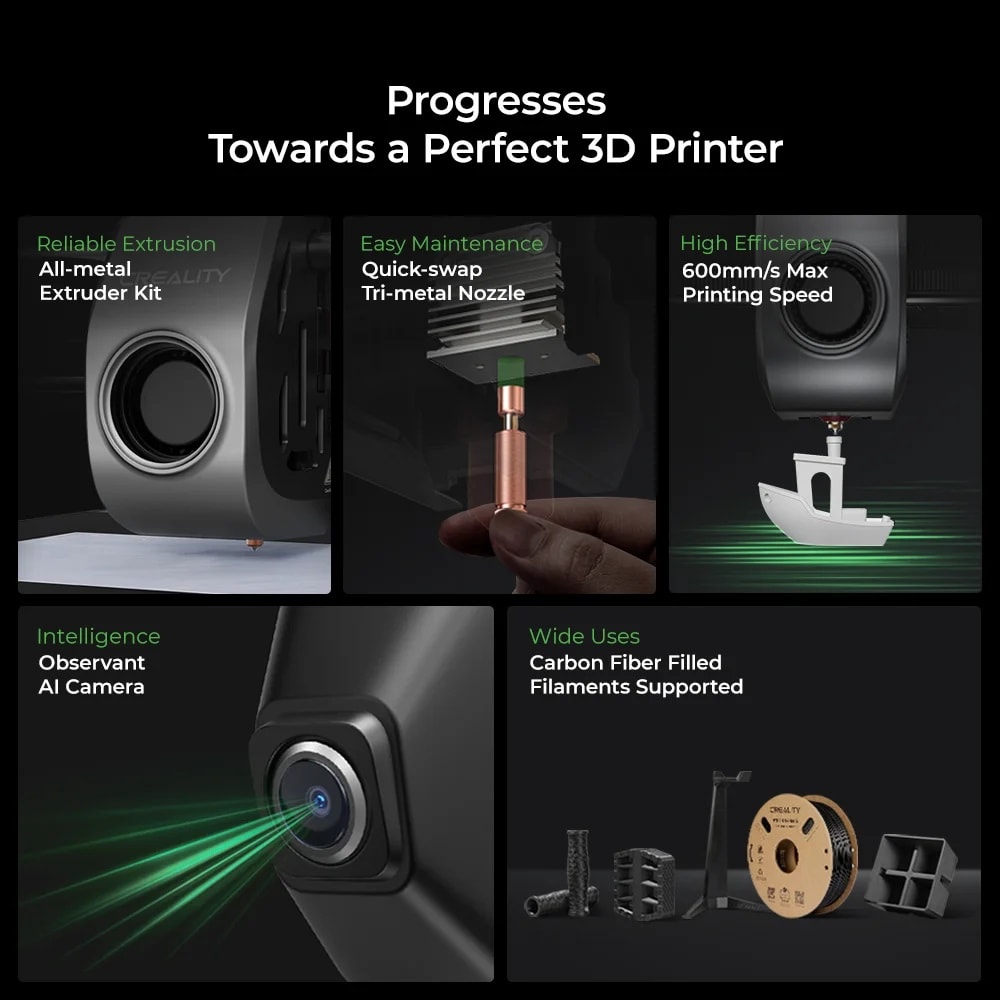 Creality K1C - zaawansowana drukarka 3D do materiałów kompozytowych