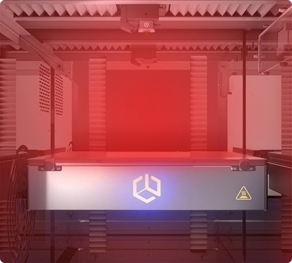 Równomierny rozkład temperatury w komorze CreatBot PEEK-250
