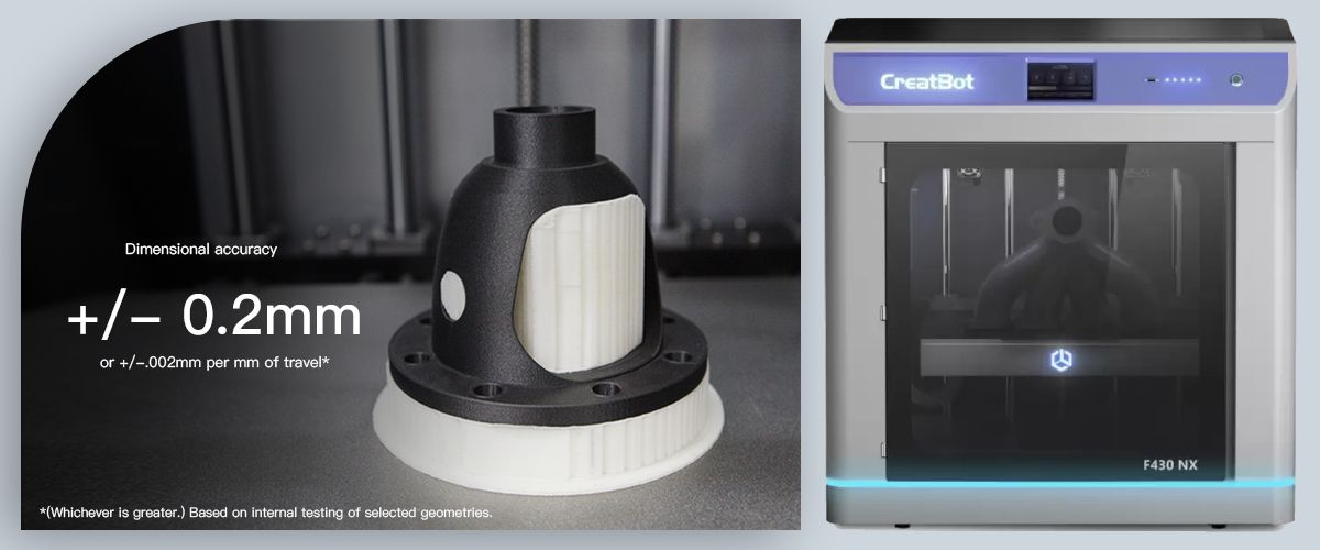 Wydruki techniczne o wysokiej precyzji z CreatBot F430 NX