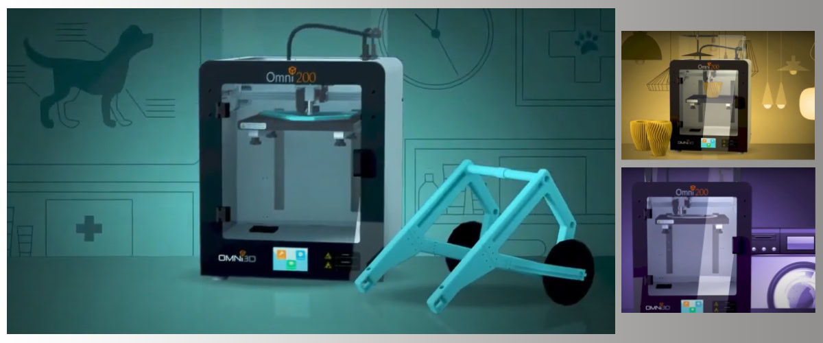 Drukarka 3D Omni200 CF wykorzystywana do druku profesjonalnych części inżynieryjnych