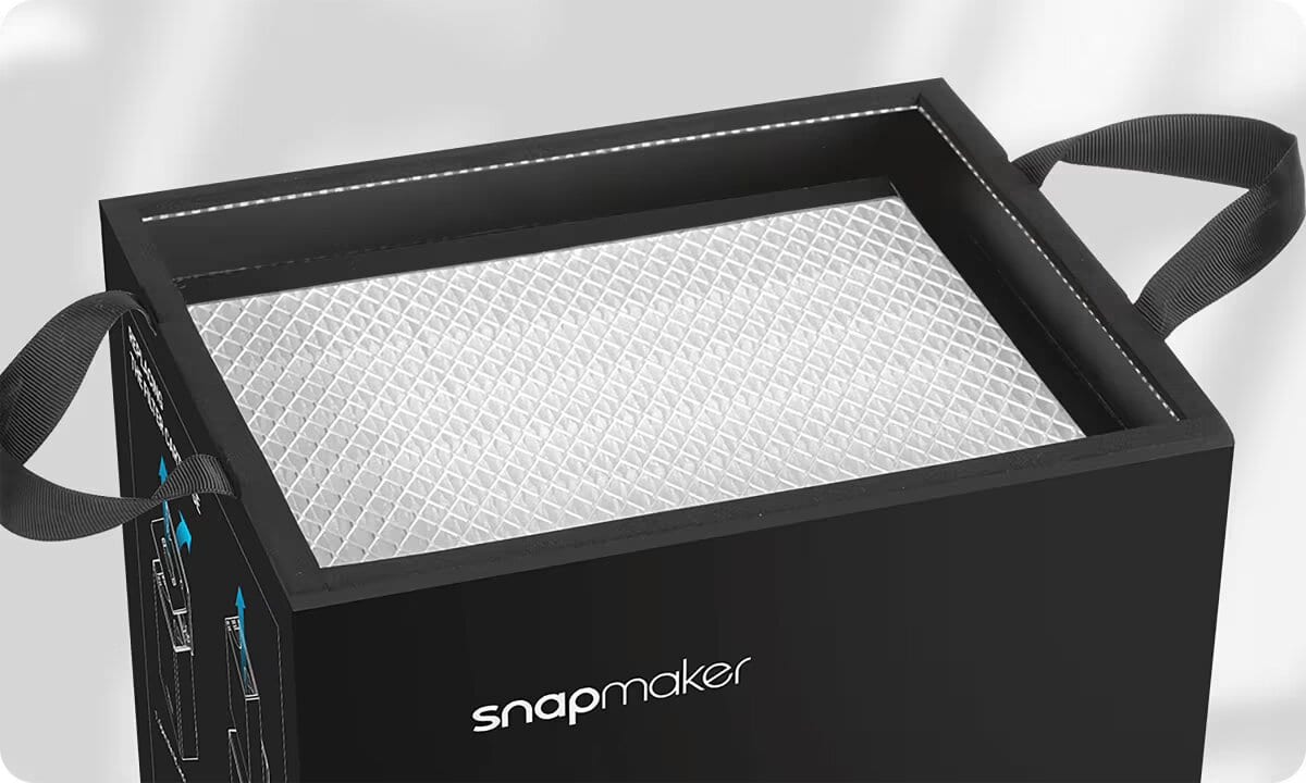 Schemat wielowarstwowego wkładu filtrującego Snapmaker